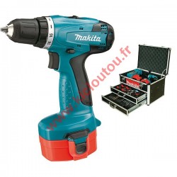 Makita 6281DWAET2Perceuse visseuse NiCd 14,4 V 1,9 Ah Ø 10 mm