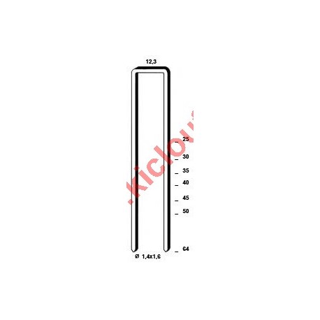 Agrafes 16 NC-S4 - 63 mm Inox - Boite de 10000