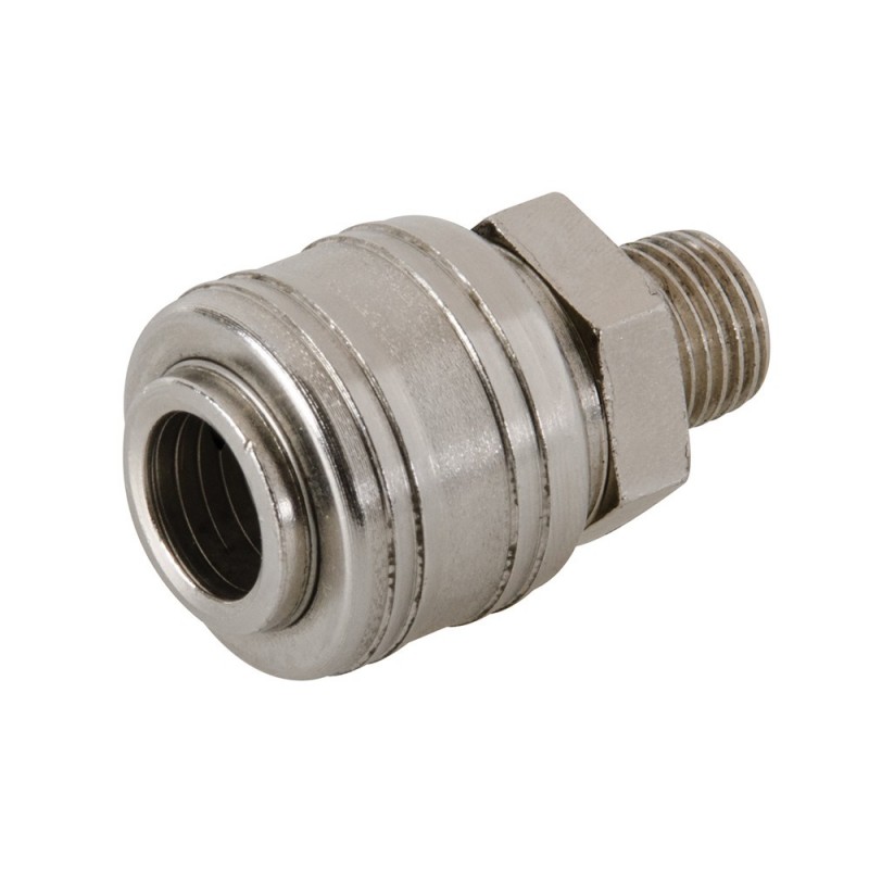 Raccord Rapide Européen Silverline Pour Air Comprimé - Taraudage BSP, 6 Mm, Longueur 43 Mm - 5
