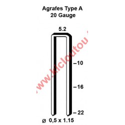 Silverline 868689 Agrafes type A - 10mm Galva - Boite de 5000