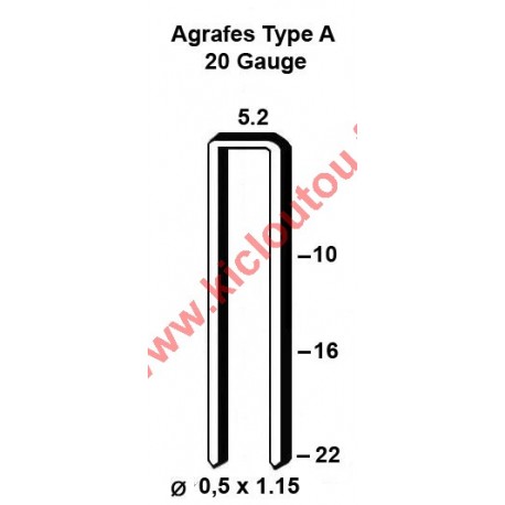 Silverline 868689 Agrafes type A - 10mm Galva - Boite de 5000