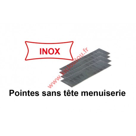 Pointes finettes sans tête 0.6 23GA - 10 mm inox A2 X 20000