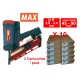 Lot Cloueur gaz MAX GS690 CH avec 10 packs 34° 70 mm Acier cranté