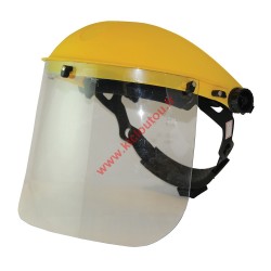 Casque forestier SINGER orange / casque coquille anti bruit / porte visière  / visière grillagée - HGCF01