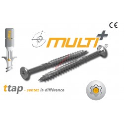 Vis bois 40mm 4x40 torx Ttap vis Multi+ ttap 05126 zinguée