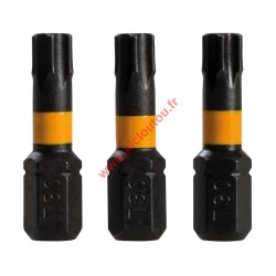 3 Embouts vissage chocs T30 25mm torx de 30 Triton 836714