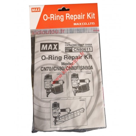 Pochette Max O-Ring Repair Kit CN80611 Cloueur MAX CN70, CN80, CN80F et SN90A