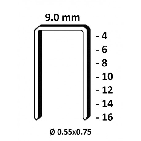 Agrafes 3G - 71 -  6mm Galva - Boite de 10000