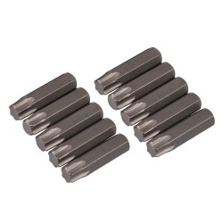 10 embouts T40 chrome-vanadium 25mm torx