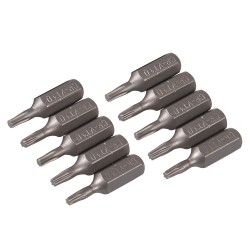 10 embouts T10 chrome-vanadium 25mm torx