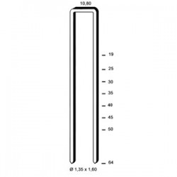 Agrafes G 5562 - 30 mm Galva Boite de 20000