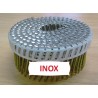 Pointes 16° 2.6x50 mm crantées INOX A4 TB en rouleaux plats fil PVC X 5250