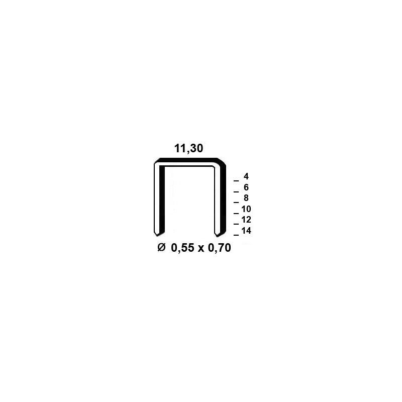 Agrafes type 53 - 8mm Galva - Boite de 5000