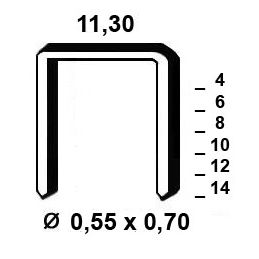 Agrafes type 53 - 10mm Galva - Boite de 5000