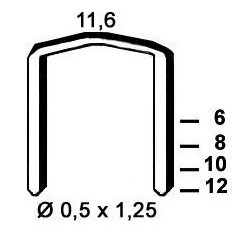 Agrafes STCR5019 - 6 mm