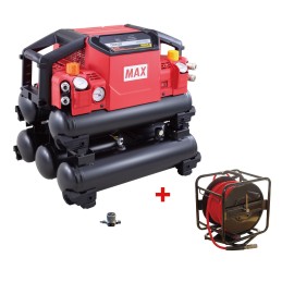 Lot MAX AKHL1320EX Compresseur 34 bars 5 cuves avec enrouleur et ZT99998