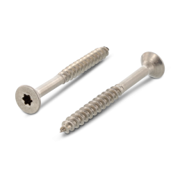 Vis à bois inox A4 4x30 mm tête fraisée renforcée TX20 filetage partiel