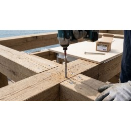 utilisation de vis inox A4 Kicloutou de 6x120 mm pour construction bois