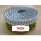 Pointes 16° 2.6x50 mm crantées INOX A2 TB en rouleaux plats fil PVC