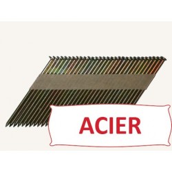 Pointes 34° CRANTEES ACIER 3.1x50 boite de 2000 SANS gaz