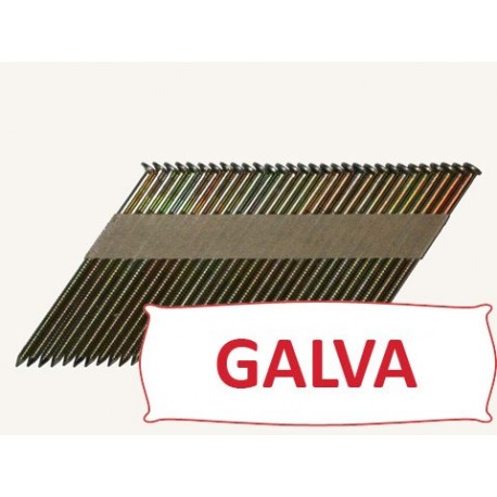 Pointes 34° RING GALVA 3.1x64 boite de 2000 SANS gaz
