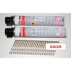 Pack Pointes 20° GALVA TORSADEES 3.1x90 boite de 2000 AVEC gaz