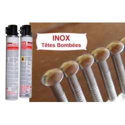 Pack pointes 20° INOX ANNELEES TB 2.8x50 boite de 2000 AVEC gaz 