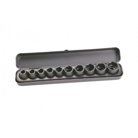 HITACHI 751879 Coffret de 10 douilles à choc 10,11,12,13,14,17,19,21,22,24mm