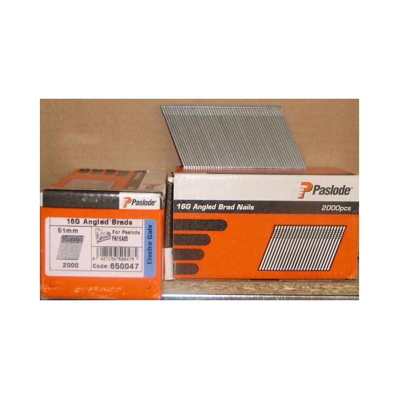 gaz IM65A/250A Angle Brads Galva 20° Pack 2000 clous TH F16/63 mm gaz IM65A/250A Angle Brads Galva 20° Pack 2000 clous TH F16/63 mm
