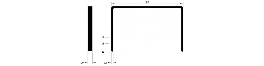 Agrafes emballage carton type 32 compatible JK561 - R