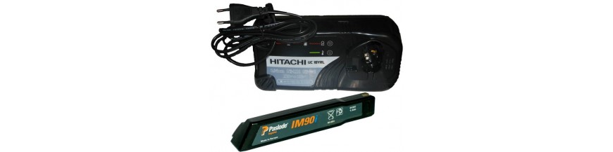 Batteries et chargeurs Paslode, Hitachi, Max, Makita, Dewalt