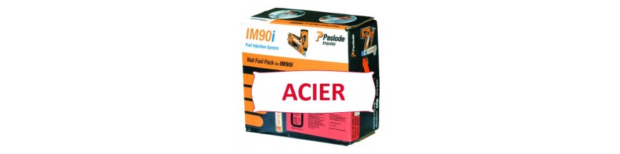 Pack de clous ACIER avec gaz pour cloueur Spit Paslode IM90I/IM90CI